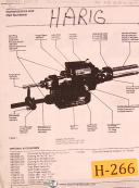 Harig Riser Block Assembly Setup & Maintenance Manual 1992